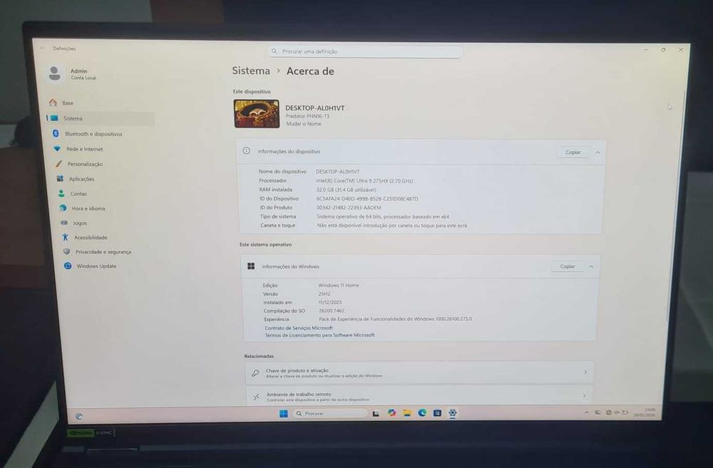 Gaming Laptop Acer Helios Neo RTX5070 Ti