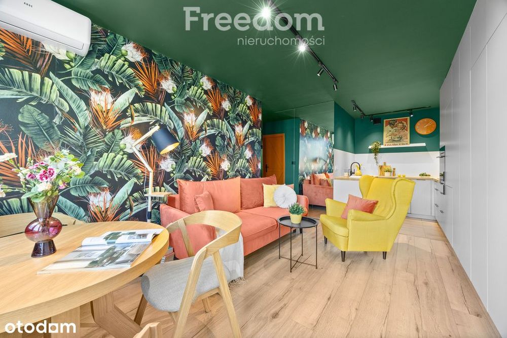 Designerskie 2 pokoje w zieleni, Marysin Wawerski,