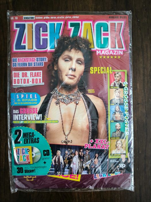 Nowy Magazyn Zick Zack Rammstein + CD Single Zick Zack