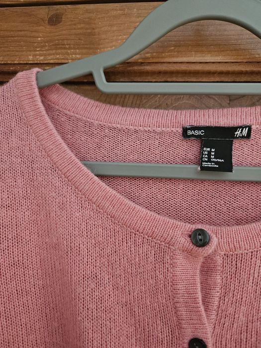 Miękki sweter/kardigan z angorą r M/38/10