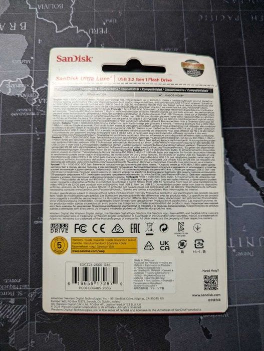 USB FLash Флешка пам'ять 256Gb SanDisk Ultra Fit USB3.2 (400Mb/s)