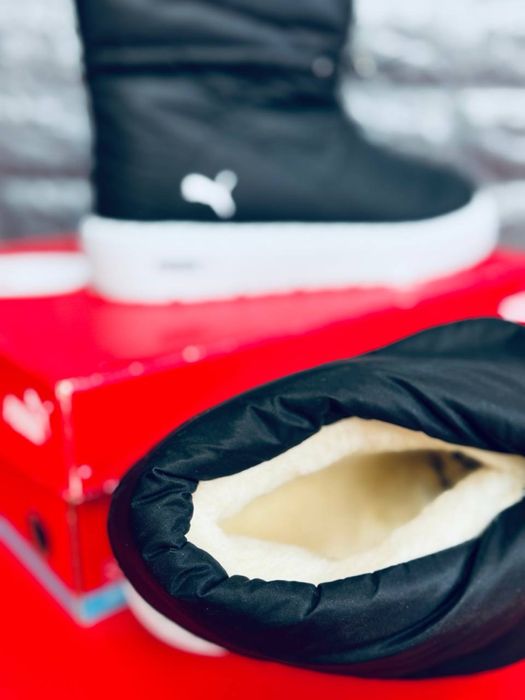 Дутики Puma женские теплые/ дутики плащевка с мехом пума
