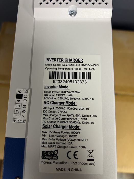 Гібридний інвертор сонячний EASUN 3.2kW 24V (3,2кВт на 24Вт) WiFi