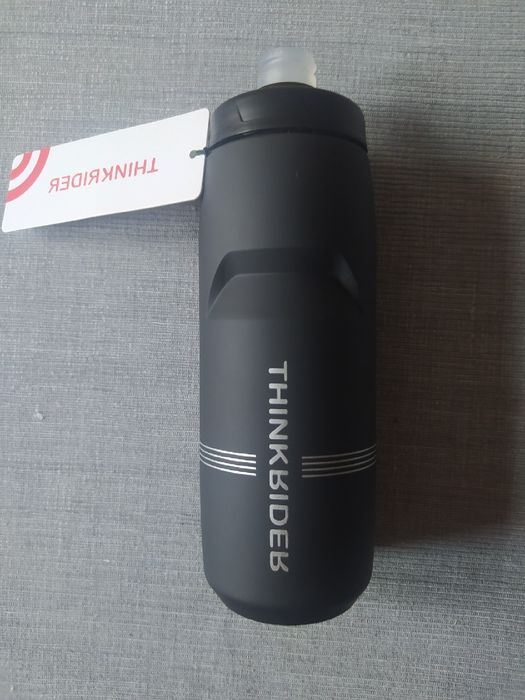 Bidon rowerowy TinkRider 750 ml-czarny i szary mat