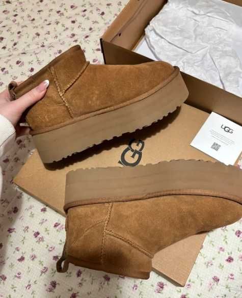 Nowe UGG oryginalne damskie brazowe na zimę buty na jesien za kostkę40