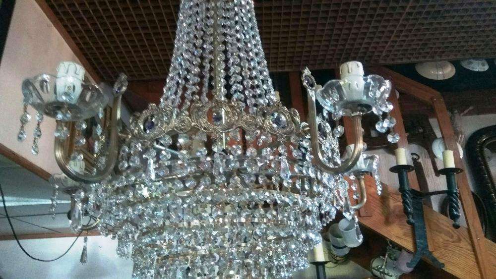 Grande Lustre Cristal 12 Lâmpadas