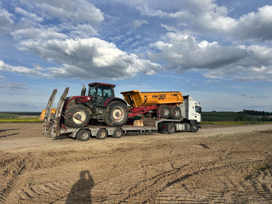 Transport zbóż kukurydzy maszyny budowlane rolnicze ponadgabaryty