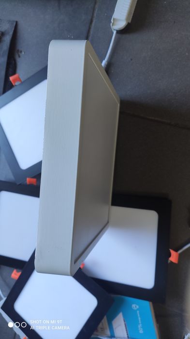 Panel podtynkowy LED,5 szt., czarny,1 szt. natynkowy