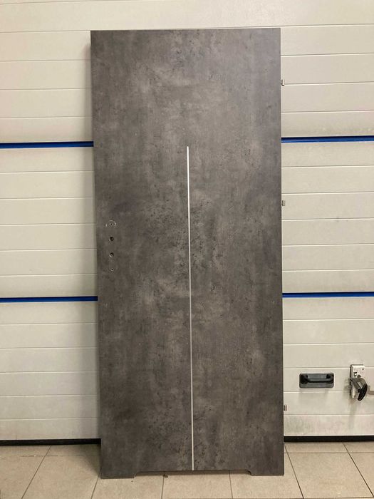 Drzwi PORTA Ciemny Beton z Intarsją