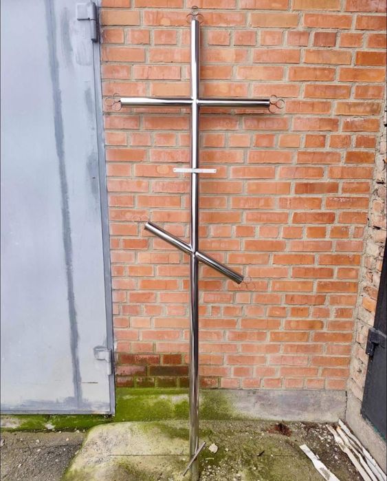 Хрест надмогильний з нержавіючої сталі AISI304