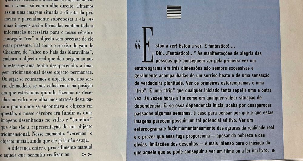 Público Suplemento 1994 Imagens 3D, Lobo Antunes