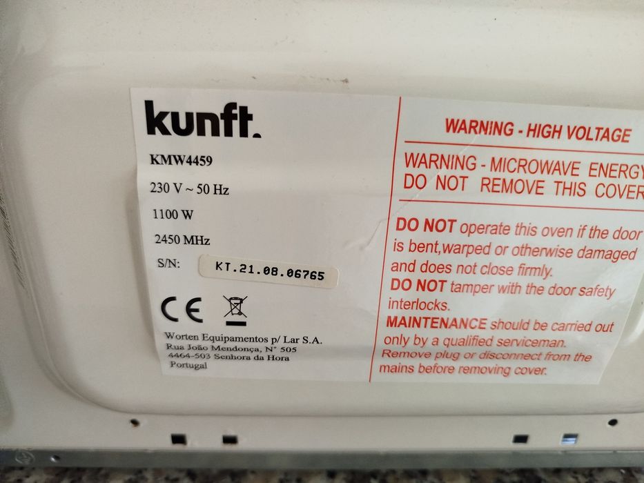 Micro-ondas KUNFT KMW-4459 (20 L - Sem Grill - Branco)