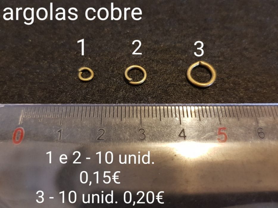 Argolas terminais bijuteria artesanato