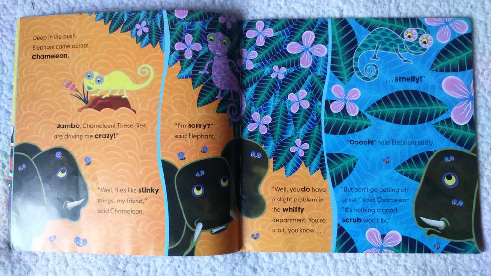 Книга  про слоника "Tinga Tinga Tales Why Elephant has a Trunk"