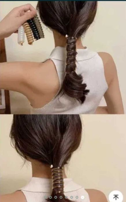 Вау!Резинка пружинка по-новому и не сечет волосы.Бублик для Гульки