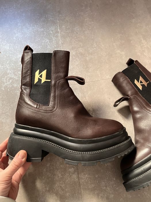 Кожание ботинки черевики Karl lagerfeld  оригінал