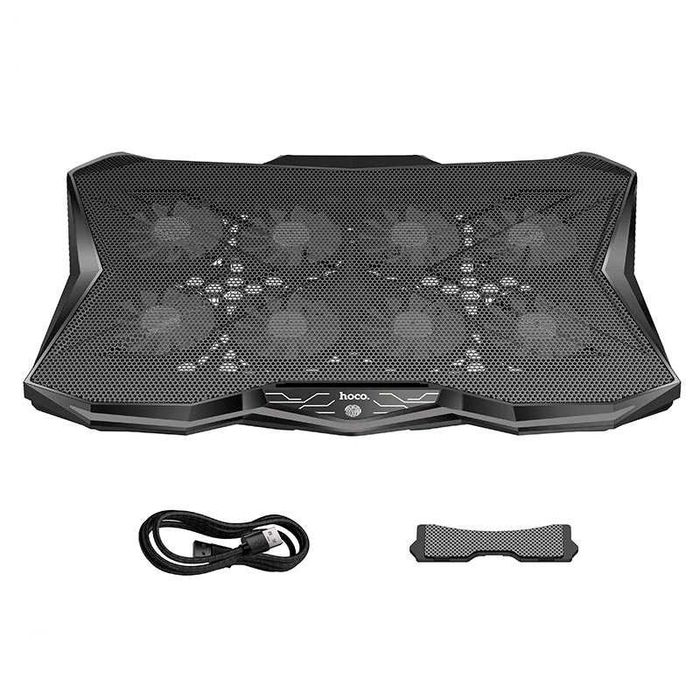 Кулер для ноутбука до 17" HOCO DH26, RGB, 8 вентиляторов, регулятор