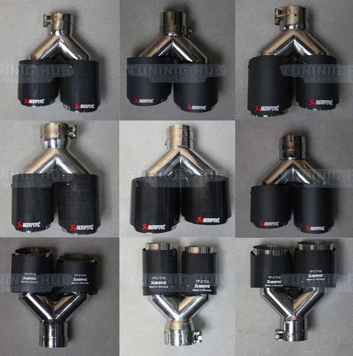 насадки на вихлопні труби Akrapovic глушник карбон BMW Audi Mercedes