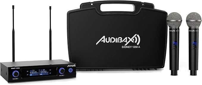 Audibax Sidney 1250A – Sistema UHF duplo de mão – NOVO / garantia