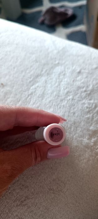 Lakier hybrydowy hi pudrowy róż z brokatem 431