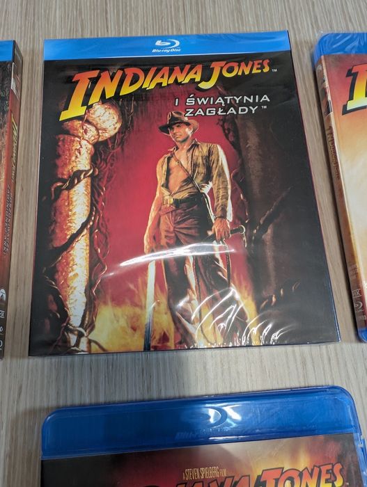 Indiana Jones Blu-ray – 4 filmy – 3 NOWE W FOLII