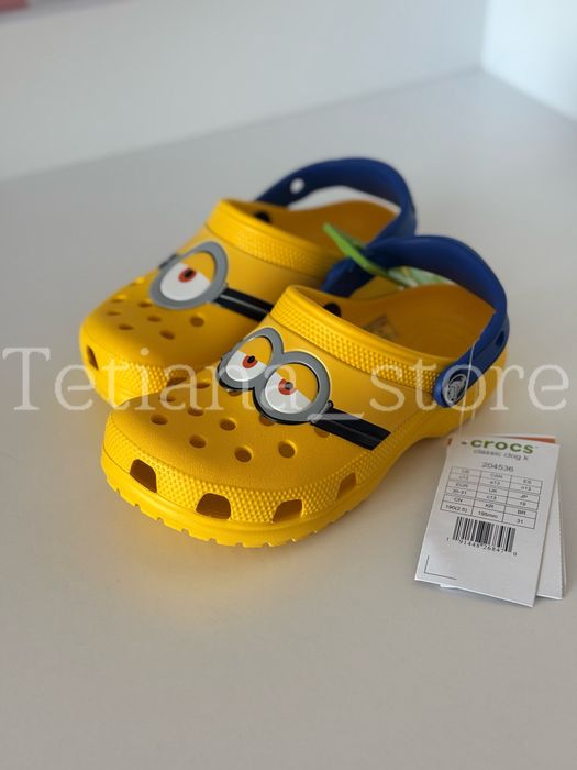 Crocs Classic I AM Minions крокси для хлопчика жовті міньйони нікчемний я C8 C9 C10 C11 C12 C13 J1 J2 J3
