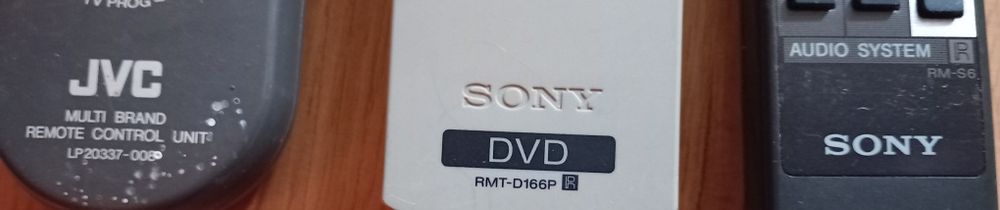 Piloty tv,dvd.rtv,sony,Jvc,retro orginał