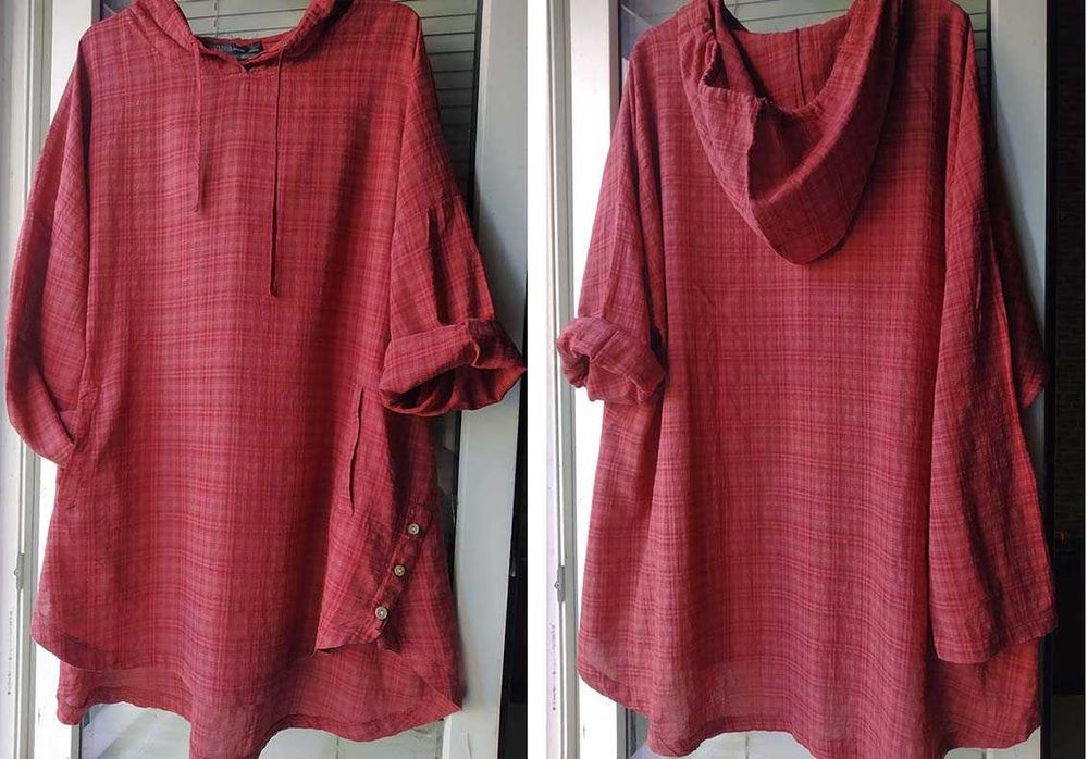 Блуза рубашка туника  с капюшоном размер XXXL  zаnzеа