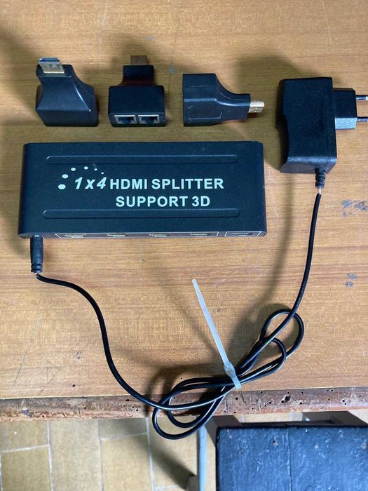 Divisor HDMI 1x4 portas + 3 Extensores HDMI / RJ45
