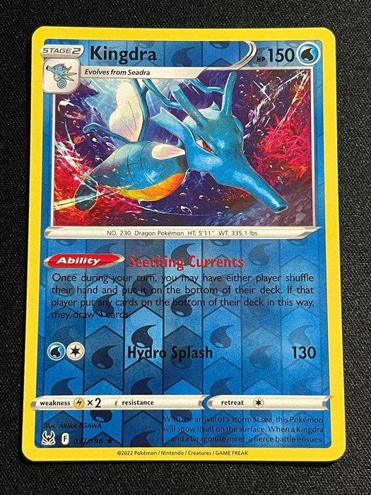 Carta Pokémon kingdra 37/196 Lost Origin
