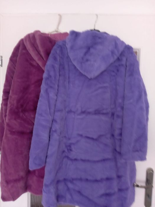 Milutkie futerko z kapturem. Rozmiar uniwersalny.