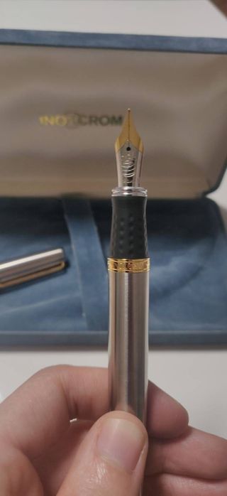 InoxCrom conjunto de esferográfica e caneta de tinteiro / Fountain Pen