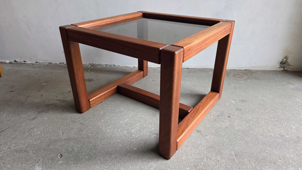 Stolik kawowy Mid-Century Modern,lite drewno.Lata 60