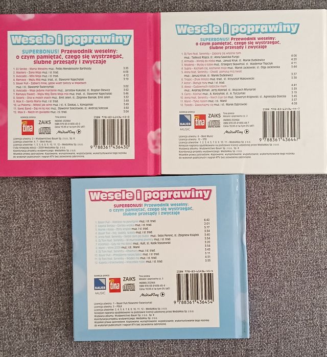 Wesele i poprawiny największe hity CD cz. 1, 2, 3