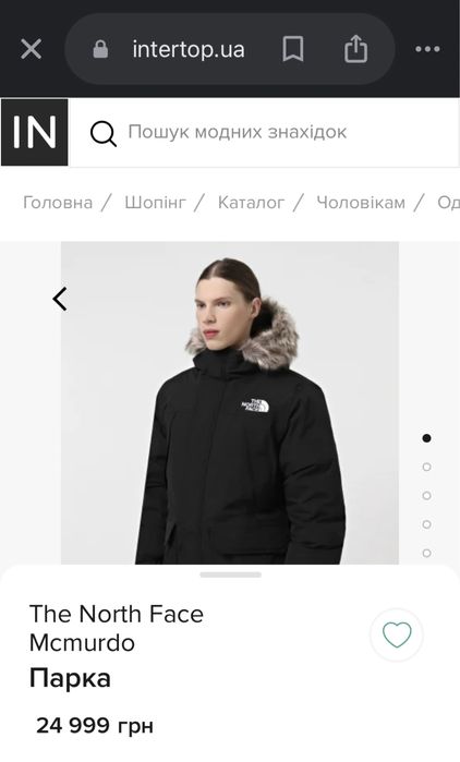 Парка The North Face Mcmurdo Dryvent 550