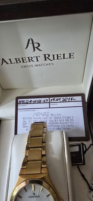 Zegarek złoty Albert Riele