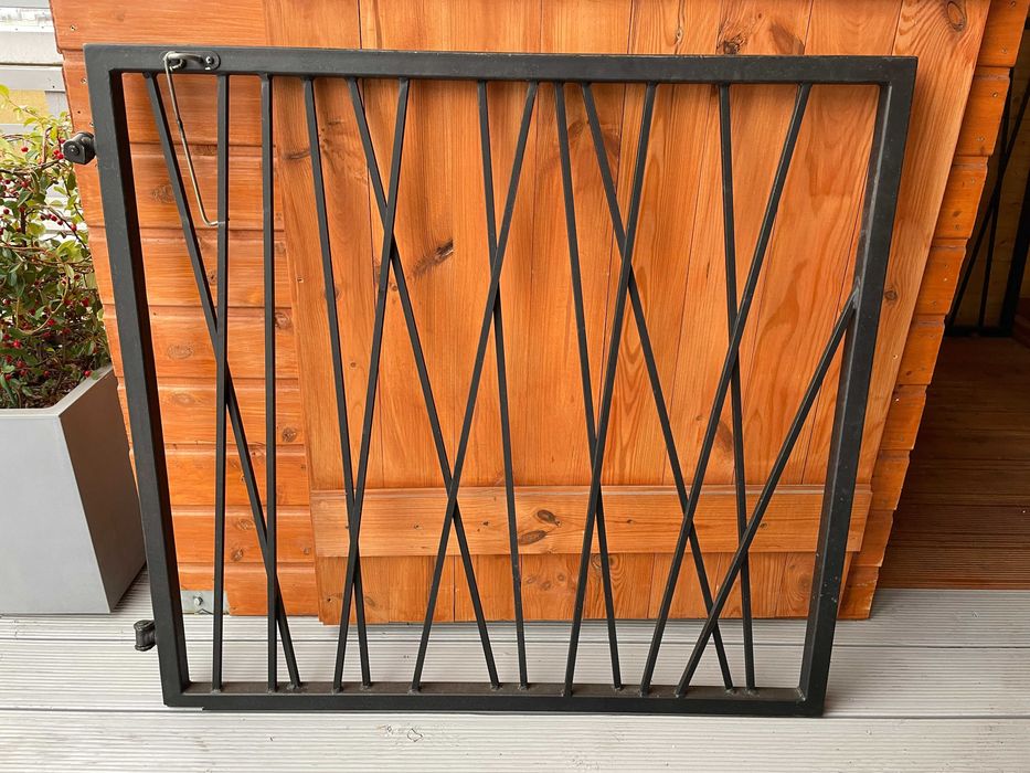 3 sztuki Bramka balustrada loft metal czarna proszkowo