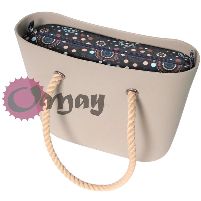 Granatowy organizer do OBAG STANDARD chocomay beż brąz VIP wkład OMAY