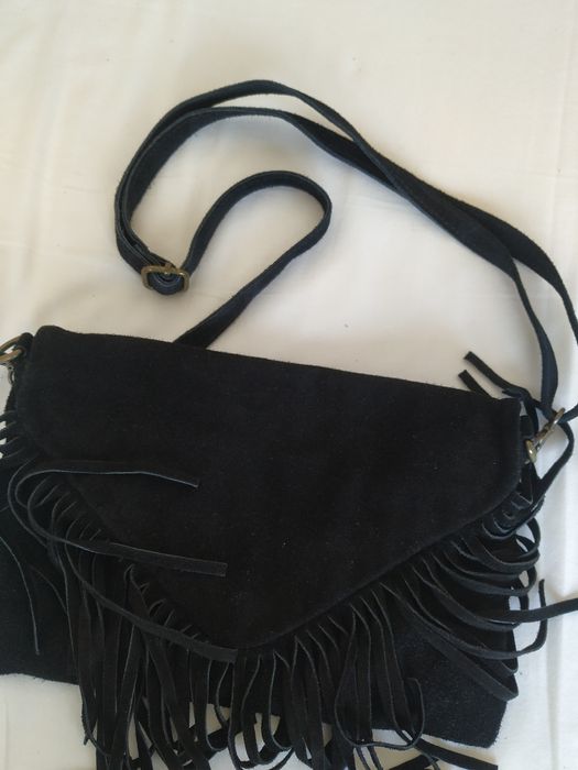 Mala/pochete nobuck preta