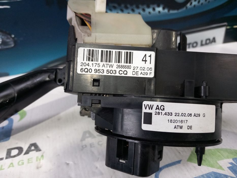 Comutador manete piscas luzes limpa vidros fita airbag Volkswagen Polo