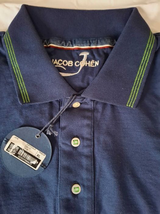 Polo novo italiano manga cumprida Jacob Cohën XL