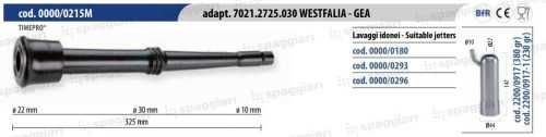 Guma strzykowa, typ Westfalia ”długa”, 10 mm, 4 szt., Spaggiari