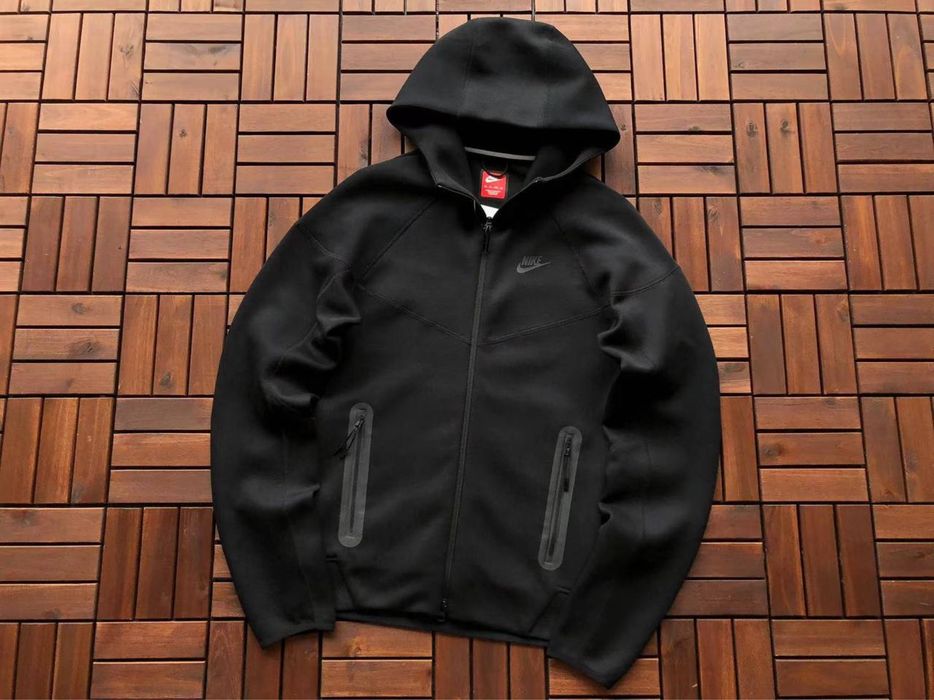 Чорна зіп худі Nike tech fleece  S-XXL