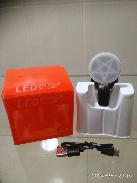 Задний фонарь, фара на велосипед USB