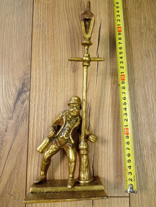 Zabytkowa figurka mosiądz pijak prezent
