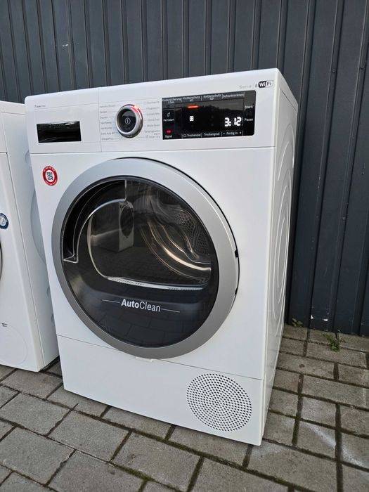 Zestaw flagowy BOSCH Serie 8 pralka+suszarka pompa ciepła 4D WiFi LED