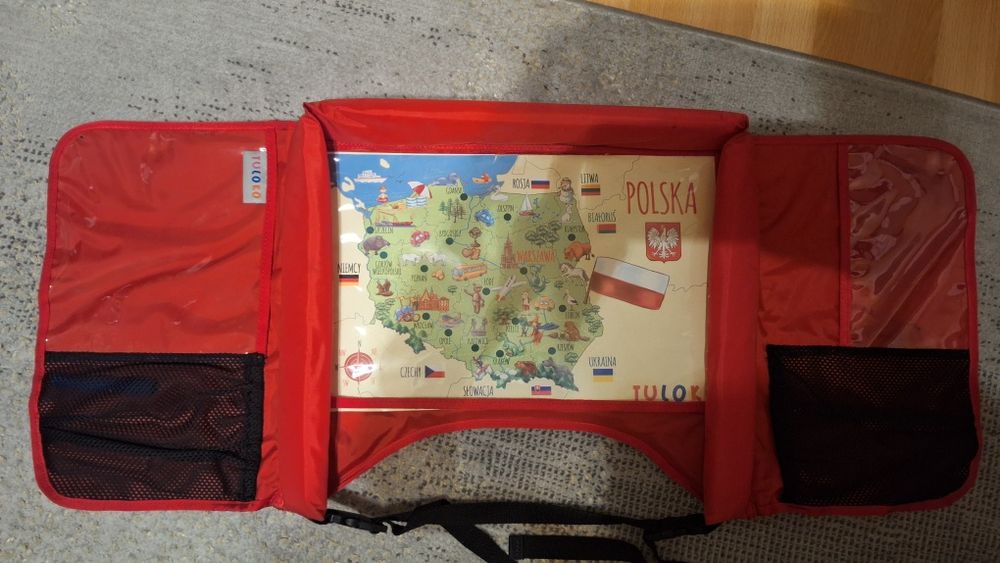 Stolik organizer samochodowy turystyczny Tuloko 2 w 1 dla dzieci