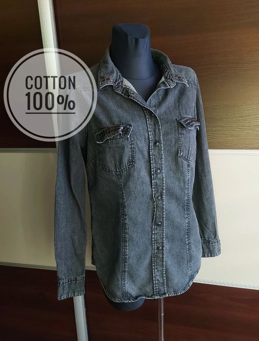 Esmara szara koszula jeansowa damska bawełna 100% napy jety