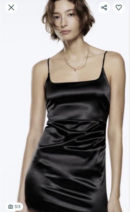 Атласна сатинова сукня Zara