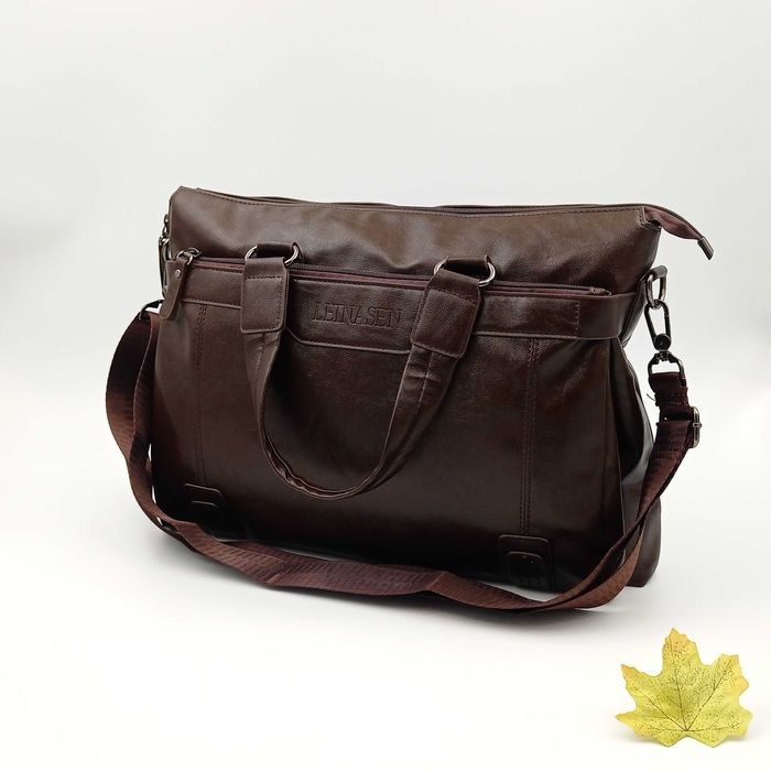 Teczka torba LEINASEN skórzana na ramie Cb